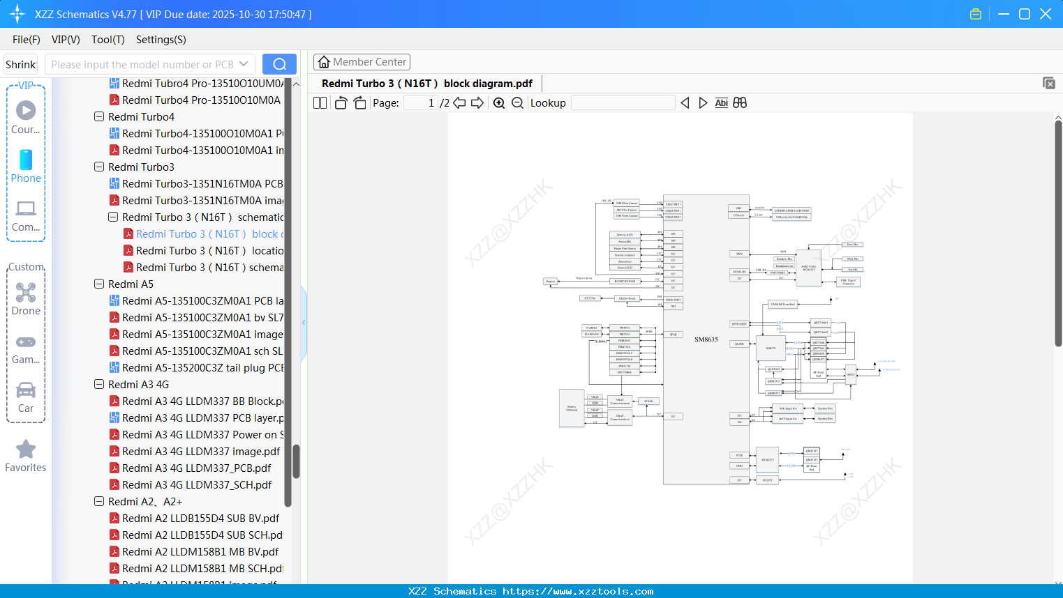 Xiaomi Redmi Turbo 3（N16T） Block Diagram